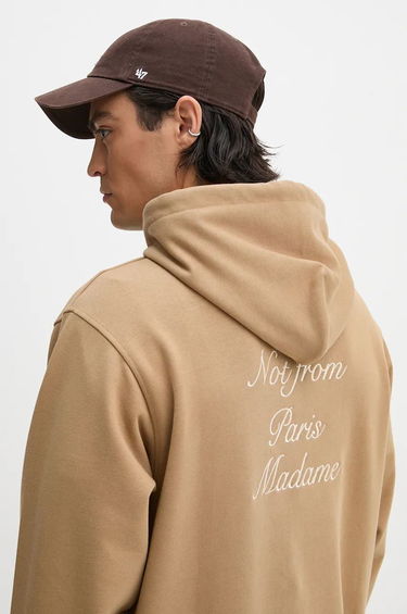 Mikina Drôle de Monsieur Slogan Calligraphy Hoodie Béžová | E.HO168.CO127.IBN, 3