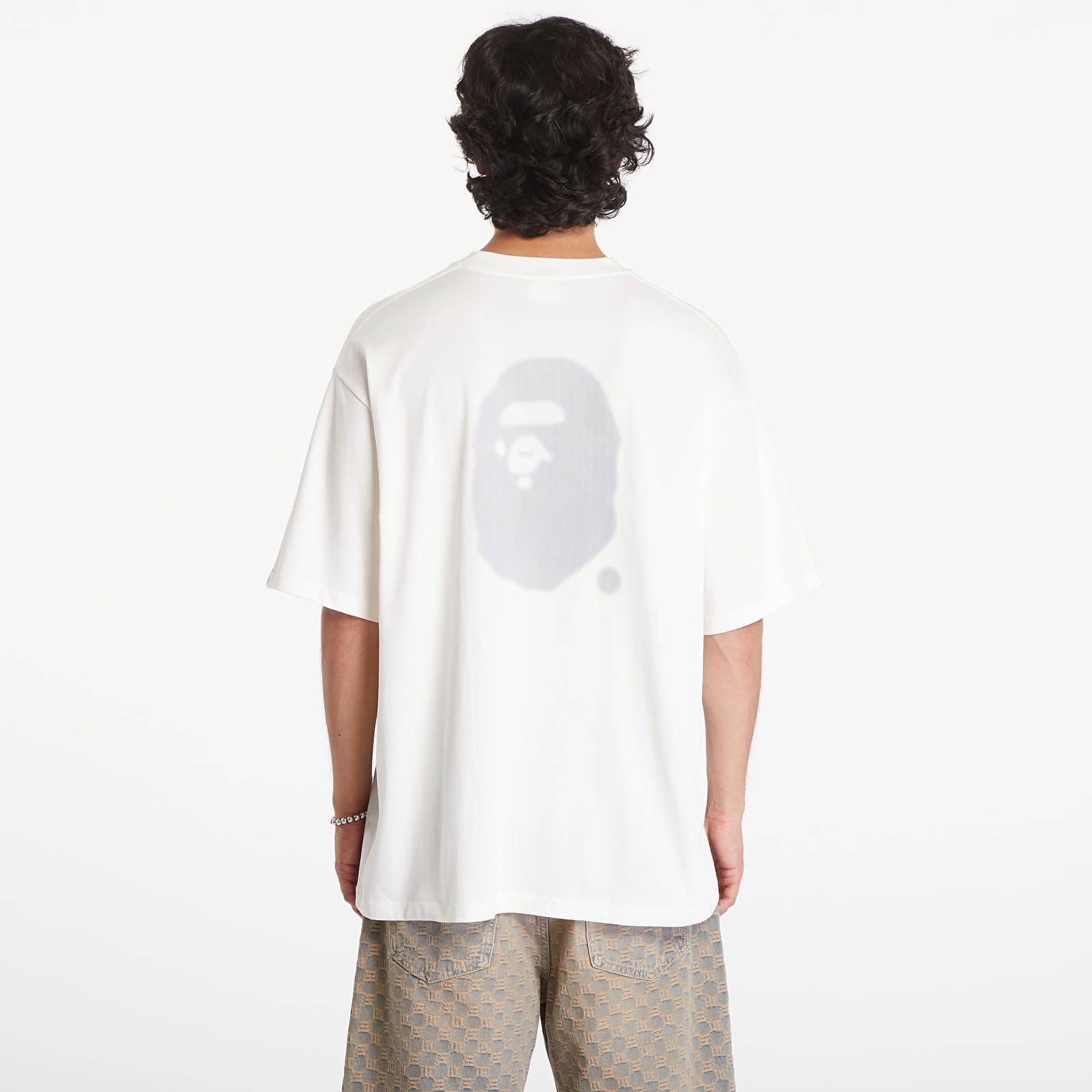 A BATHING APE Logo Relaxed Fit Short Sleeve Tee Ivory