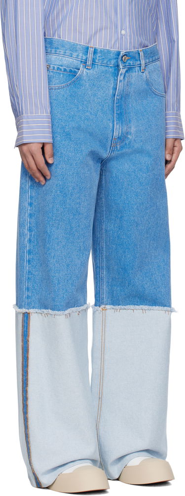 Džínsy Marni Marni Two-Tone Wide Leg Jeans Modrá | PUJU0106S0 USCW91, 1