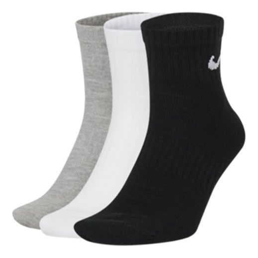 Ponožky Nike Solid Color Logo Casual Sports Training Mid Tops Socks - 3 Pairs Šedá | SX7677-901, 0