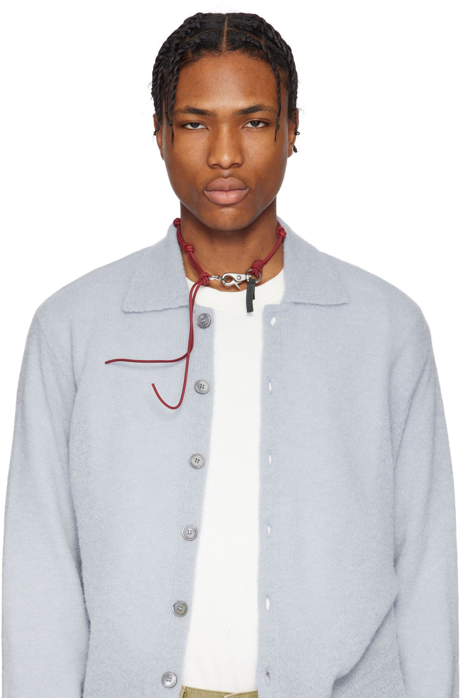 Kľúčenka OUR LEGACY Our Legacy Ladon Leather Cord Necklace Červená | A42058LRL, 1