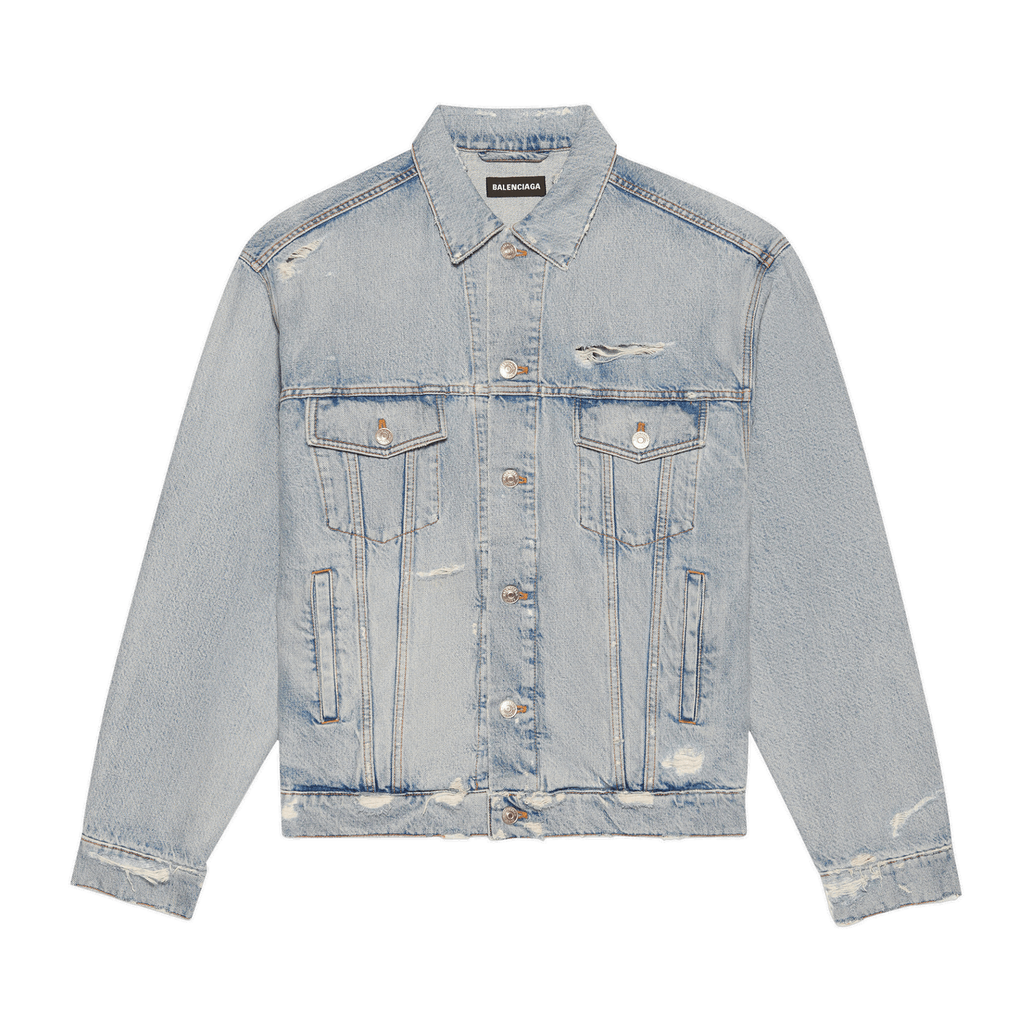 Bunda Balenciaga Large Fit Denim Jacket Modrá | 664329 TBP48 8961, 0