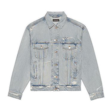 Bunda Balenciaga Large Fit Denim Jacket Modrá | 664329 TBP48 8961, 0
