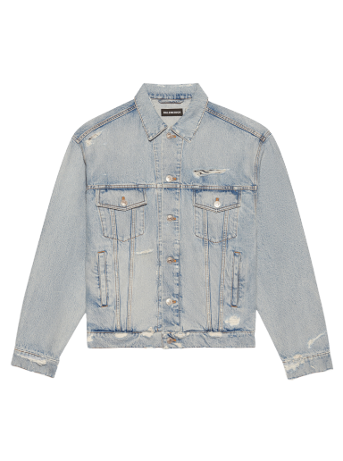 Bunda Balenciaga Large Fit Denim Jacket Modrá | 664329 TBP48 8961