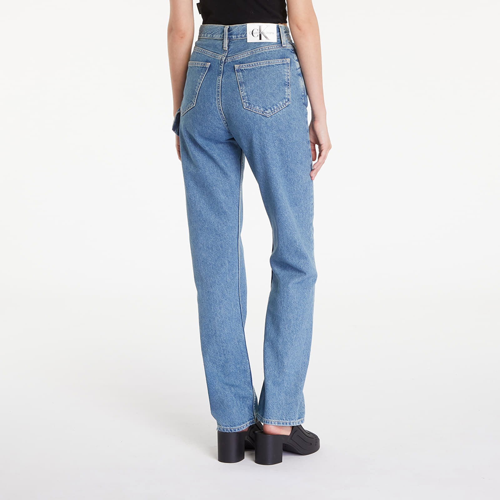 High Rise Straight Denim Light