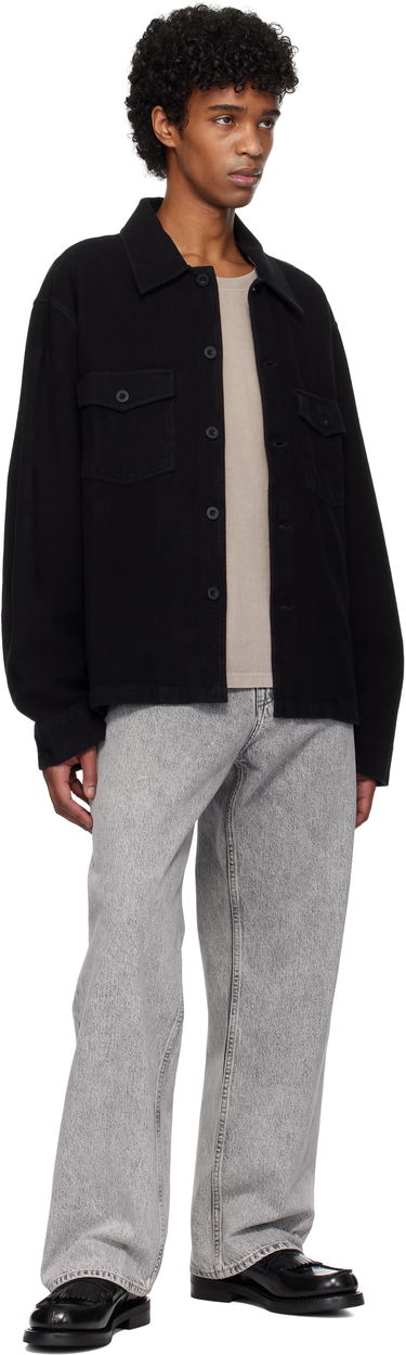Bunda OUR LEGACY Evening Overshirt Black Brushed Cotton Čierna | M4201EBBC, 3