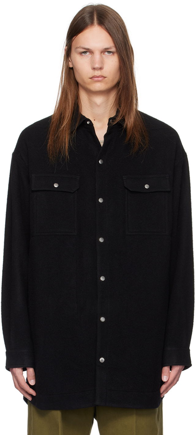 Košeľa Rick Owens Oversized Shirt Čierna | RU02D6728 WLD, 0