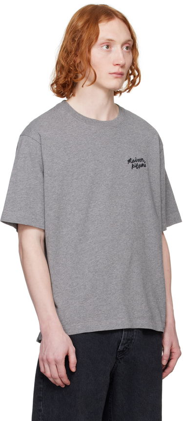 Tričko MAISON KITSUNÉ Maison Kitsuné Handwriting Oversize T-Shirt Šedá | OM00123KJ0119, 1