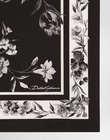 Šál Dolce & Gabbana Flower Bouquet-print Silk Scarf 70x70 Rôznofarebný | GQ348EG0TJCHN5ST, 1