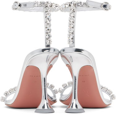 Šaty Amina Muaddi Amina Muaddi Gigi 95 Heeled Sandals Metalická | GIGI SANDAL 95, 1