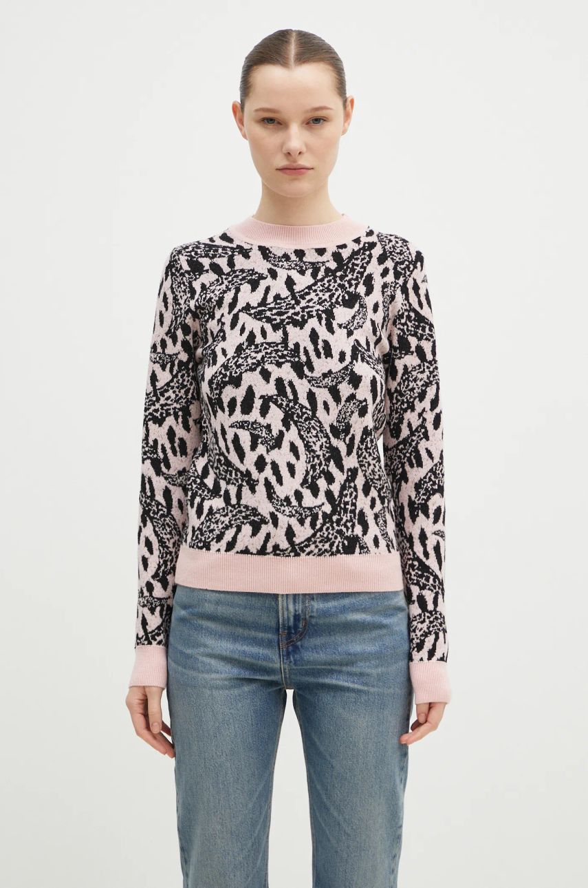 Sveter Fiorucci Pink Banimalier Wool Blend Sweater Ružová | W01FPKSW195KN03PN04, 0