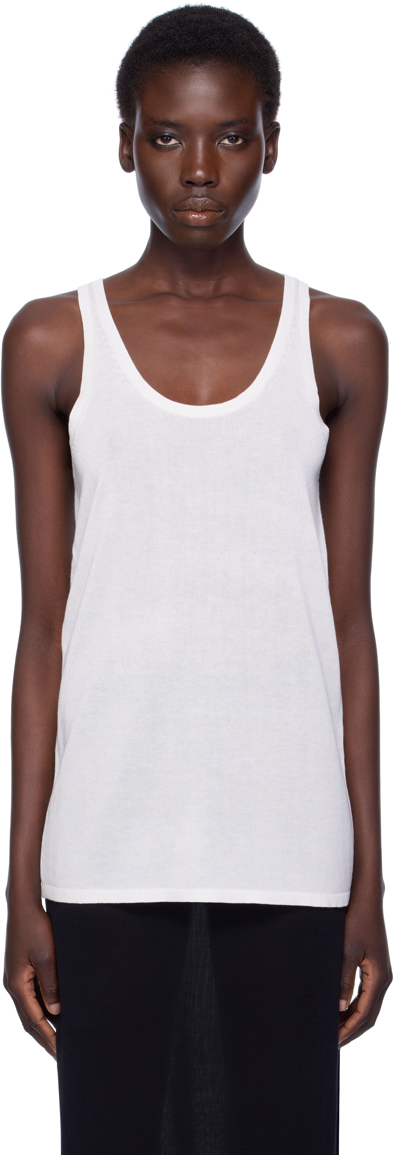 Tielko TOTEME TOTEME Knit Tank Top Biela | 253-WRT0530-YA0079, 0
