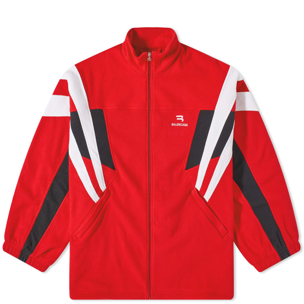 Mikina Balenciaga Logo Oversized Track Jacket Červená | 675272-TJQ32-6400, 0