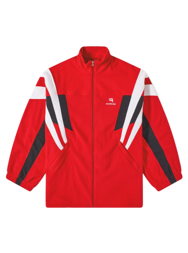 Mikina Balenciaga Logo Oversized Track Jacket Červená | 675272-TJQ32-6400