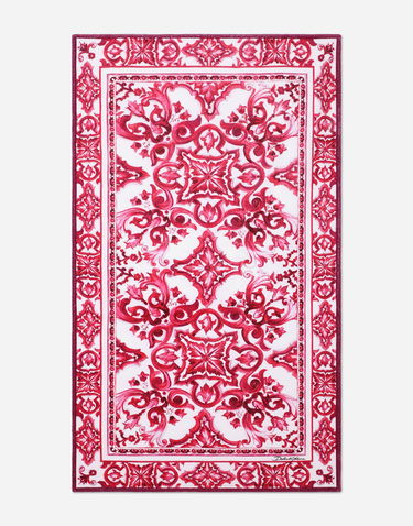 Šál Dolce & Gabbana Dolce & Gabbana Majolica Print Terrycloth Beach Towel Červená | LBJA21G7EW7HE3TN, 1
