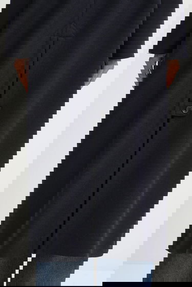 Kabáty A.P.C. Long Wool Blend Coat Gaia Navy | WVBEB.F01533, 4