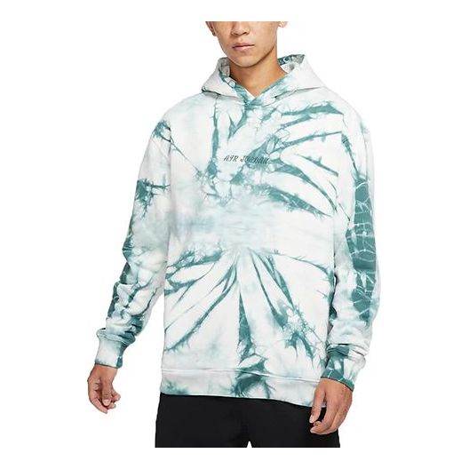 Mikina Jordan Tie Dye Hoodie With Large Back Logo Print Zelené | DR2647-133