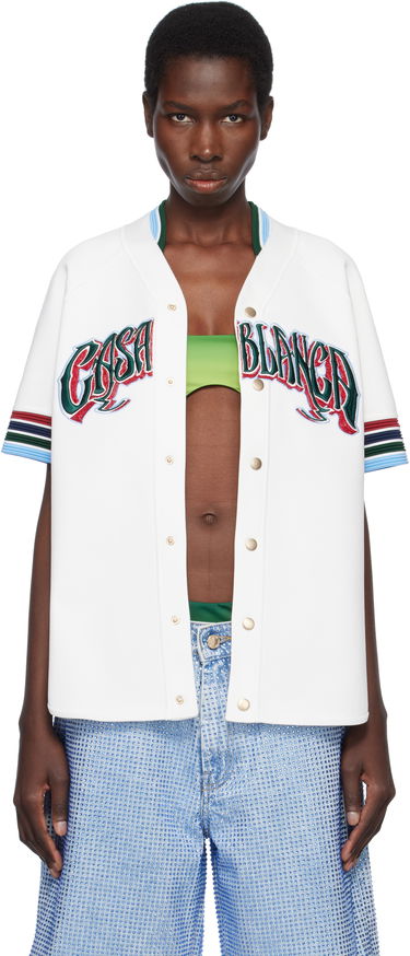 Košeľa Casablanca Casablanca Baseball Shirt Biela | U-WS25-KW-919-01, 0
