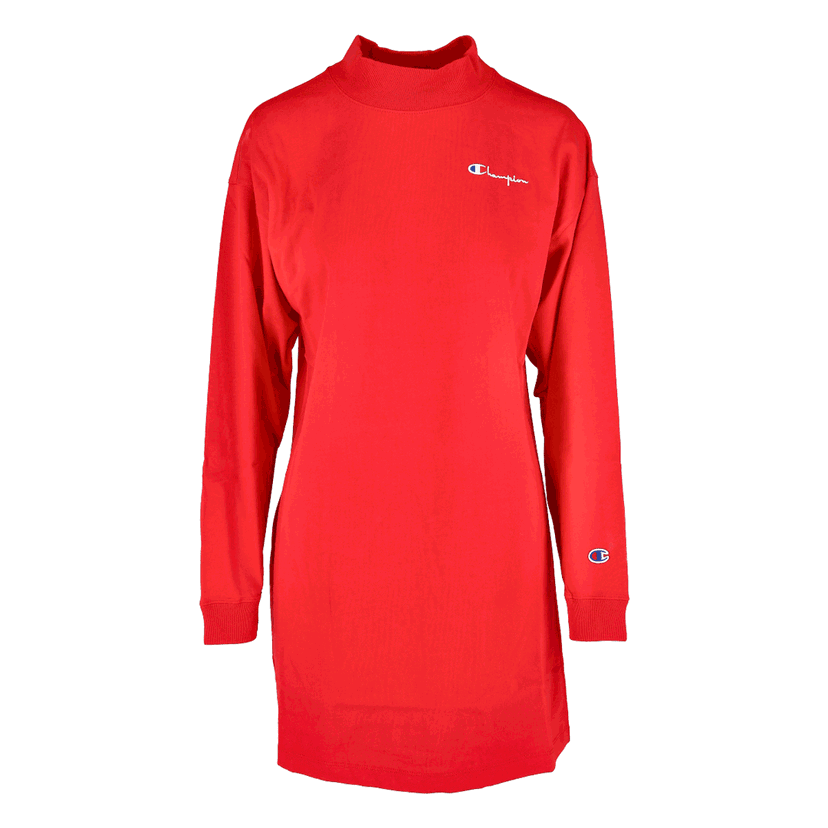 Šaty Champion Long Sleeve Mock Neck Dress Červená | 112215-RS017