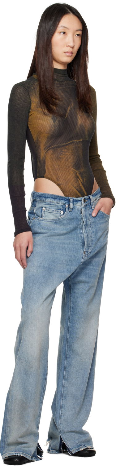 Body Jean Paul Gaultier Jean Paul Gaultier Printed High Neck Bodysuit Hnedá | 25/03-W-TO334-M004P-4812, 4