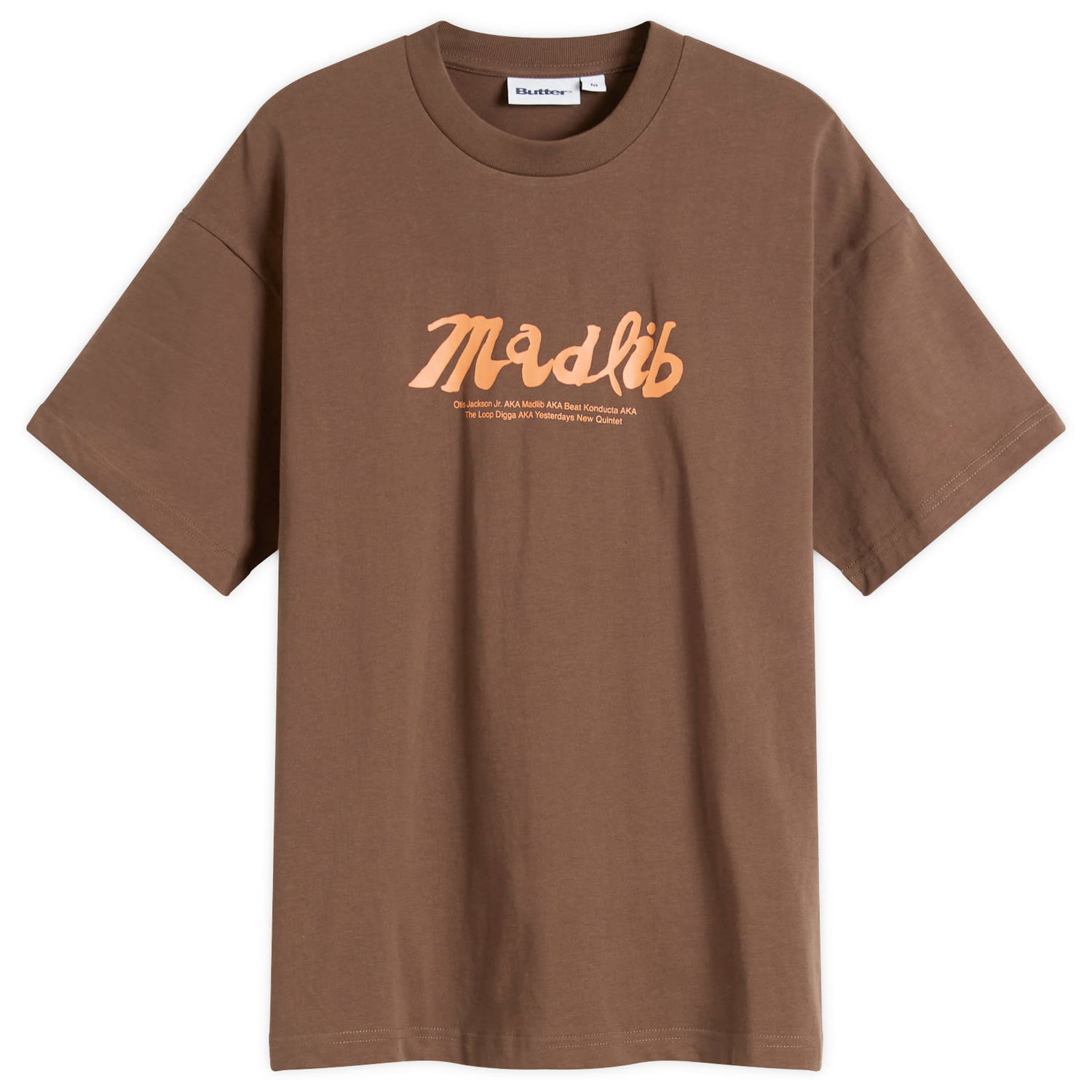 Tričko Butter Goods Madlib Alias T-Shirt Hnedá | BGMAD103-BRN, 0