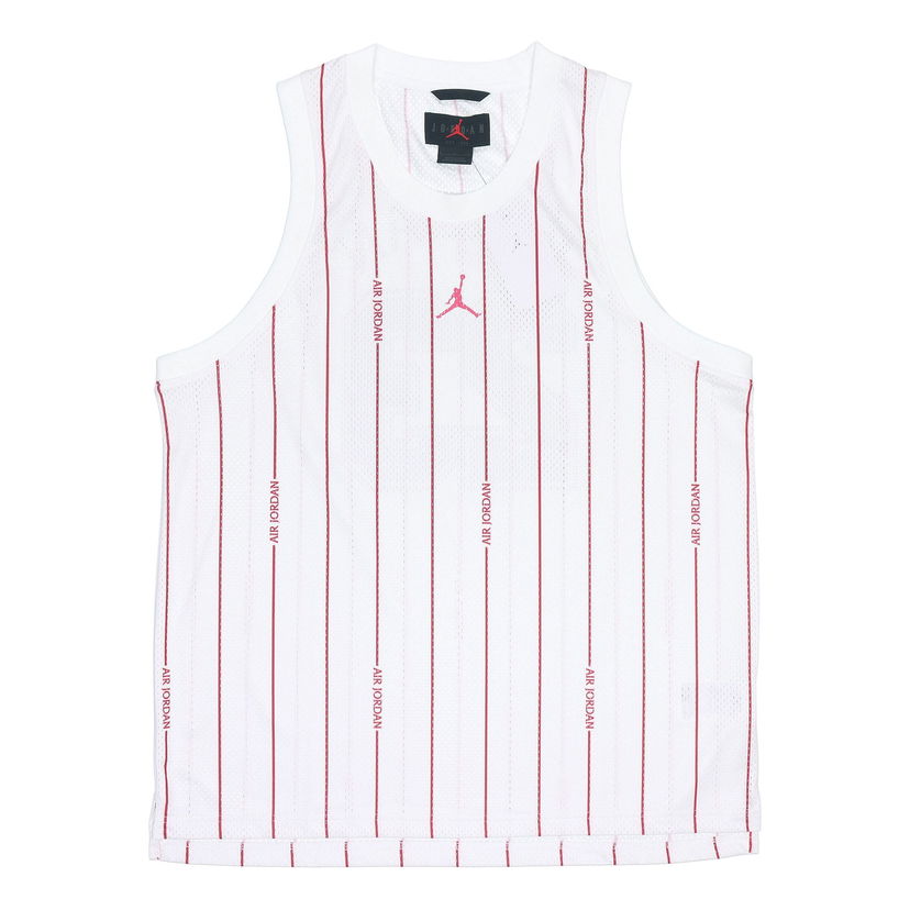 Tielko Jordan Jordan Stripe Logo Loose Breathable Mesh Vest Biela | DM1381-100