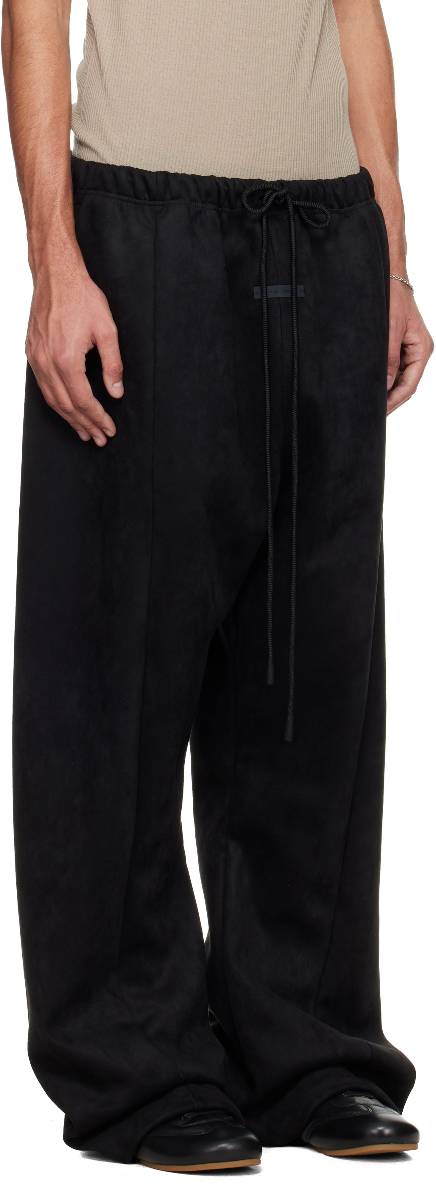 Tepláky Fear of God ESSENTIALS Holiday Flare Faux-Suede Sweatpants Čierna | 130HO258301F, 1