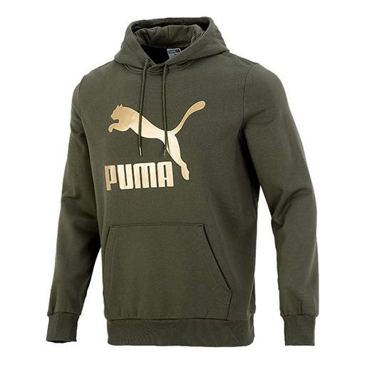 Mikina Puma Classics Bronzing Logo Hoodie Zelené | 531370-44