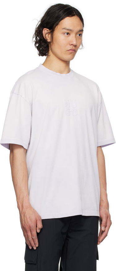 Tričko BOSS Hugo Logo Appliqué T-Shirt Šedá | 50535302, 4