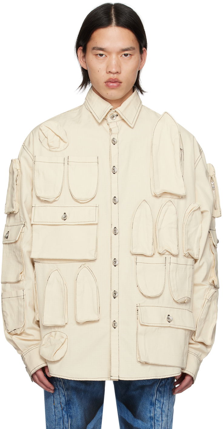 Kabáty Who Decides War Who Decides War Multi-Pocket Utility Coat Béžová | 1131160019SS24