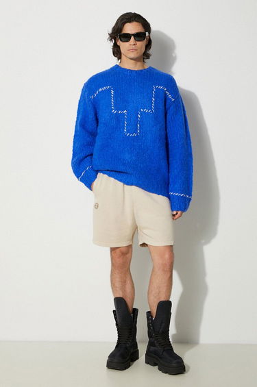 Sveter Marcelo Burlon Sweater Crewneck Modrá | CMHE035F24KNI0054501, 1