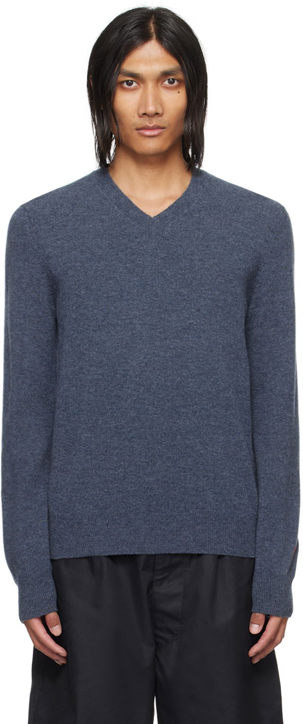 Sveter Comme des Garçons COMME des GARÇONS PLAY x V-Neck Sweater Navy | P1N090