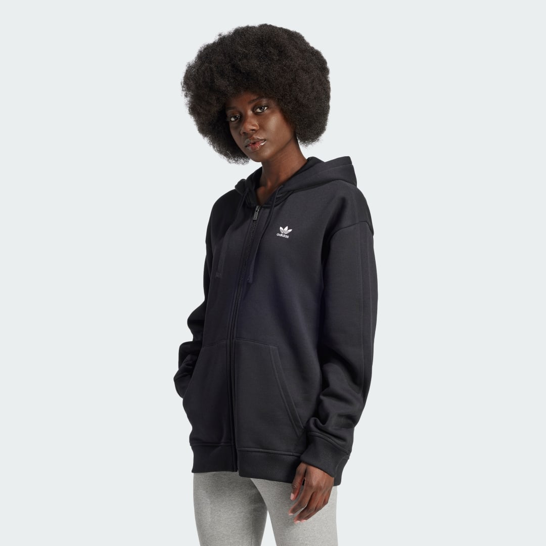 Mikina adidas Performance Essentials Full-Zip Fleece Čierna | IY9621, 1
