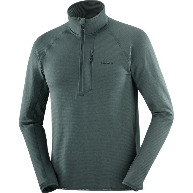 Sveter Salomon Lightwarm Quarter-Zip Fleece Top Zelené | LC2707000, 1