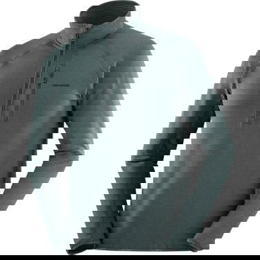 Sveter Salomon Lightwarm Quarter-Zip Fleece Top Zelené | LC2707000, 1