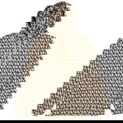 Monogram Popover Hoodie Beige/Black