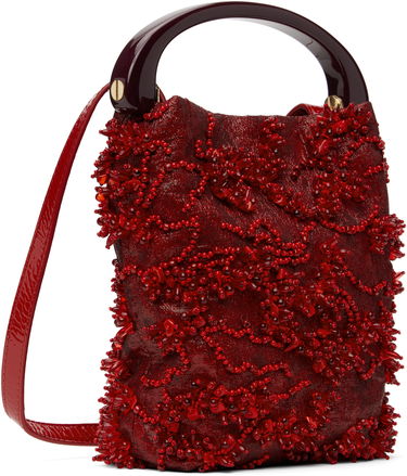 Kabelka Dries Van Noten Dries Van Noten Beaded Micro Bag Červená | 251-011522-895, 2