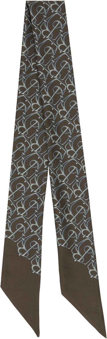 Šál Burberry Burberry Skinny B Charm Silk Scarf Hnedá | 8103877, 0
