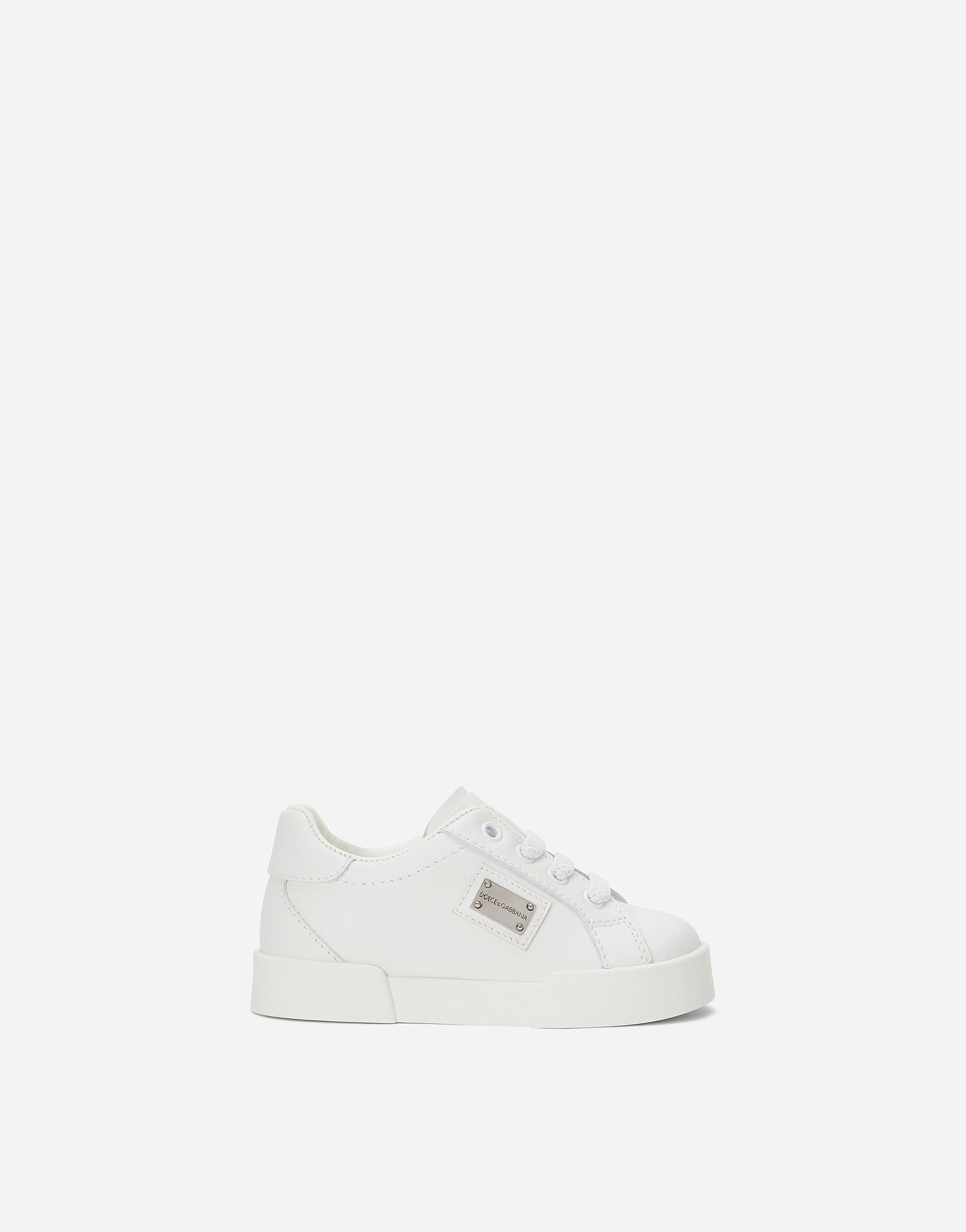 Tenisky a topánky Dolce & Gabbana Portofino Calfskin First Steps Biela | DN0198A344480001, 0