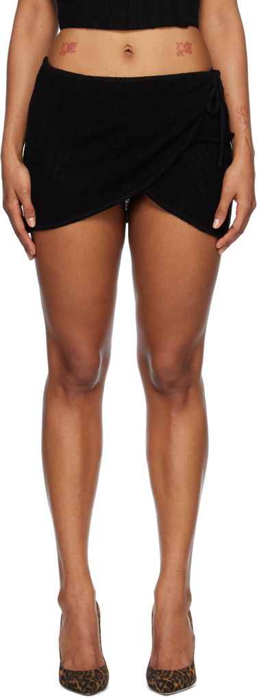 Sukňa Miaou Miaou Cleo Wrap Miniskirt Čierna | 4026CRWBLK, 0