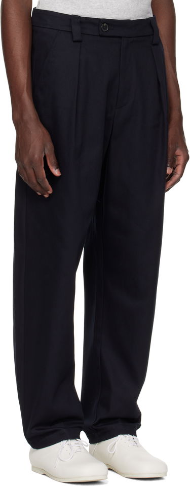 Nohavice A.P.C. A.P.C. Renato Pleated Trousers Navy | COFCO-H08428, 1