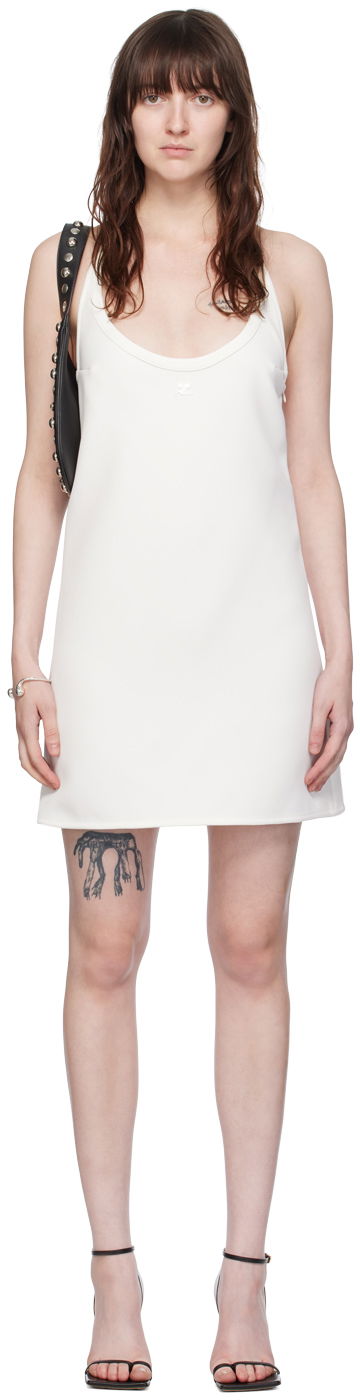 Šaty Courrèges Babydoll Minidress Biela | 124CRO377PL0007, 0