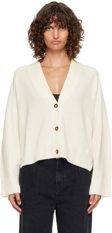 Sveter Loulou de Saison Loulou de Saison Kaia Ribbed Neckline Cardigan Biela | KAIA LDS, 0
