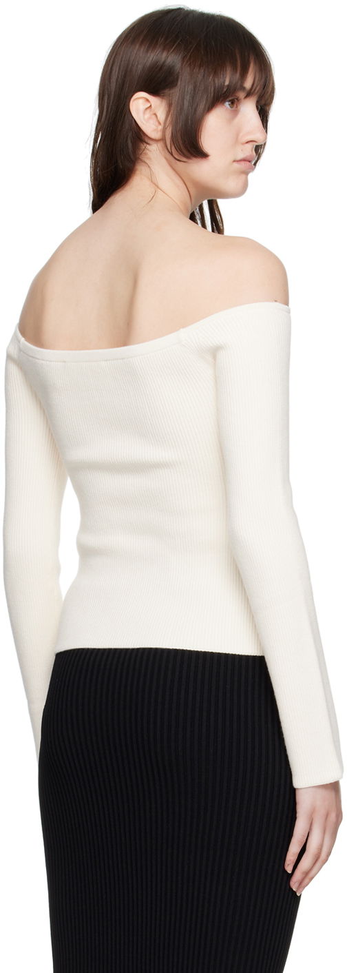 Helmut Lang Off-The-Shoulder Long Sleeve Top