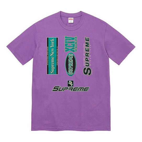 Tričko Supreme Multi Logos T-Shirt Supreme FW21 Week 1 Fialová | SUP-FW21-118, 0