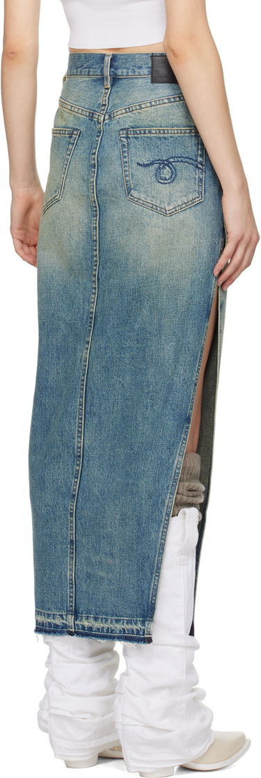 Sukňa R13 R13 Denim Maxi Skirt with Side Slits Modrá | R13WD102-D173A, 2