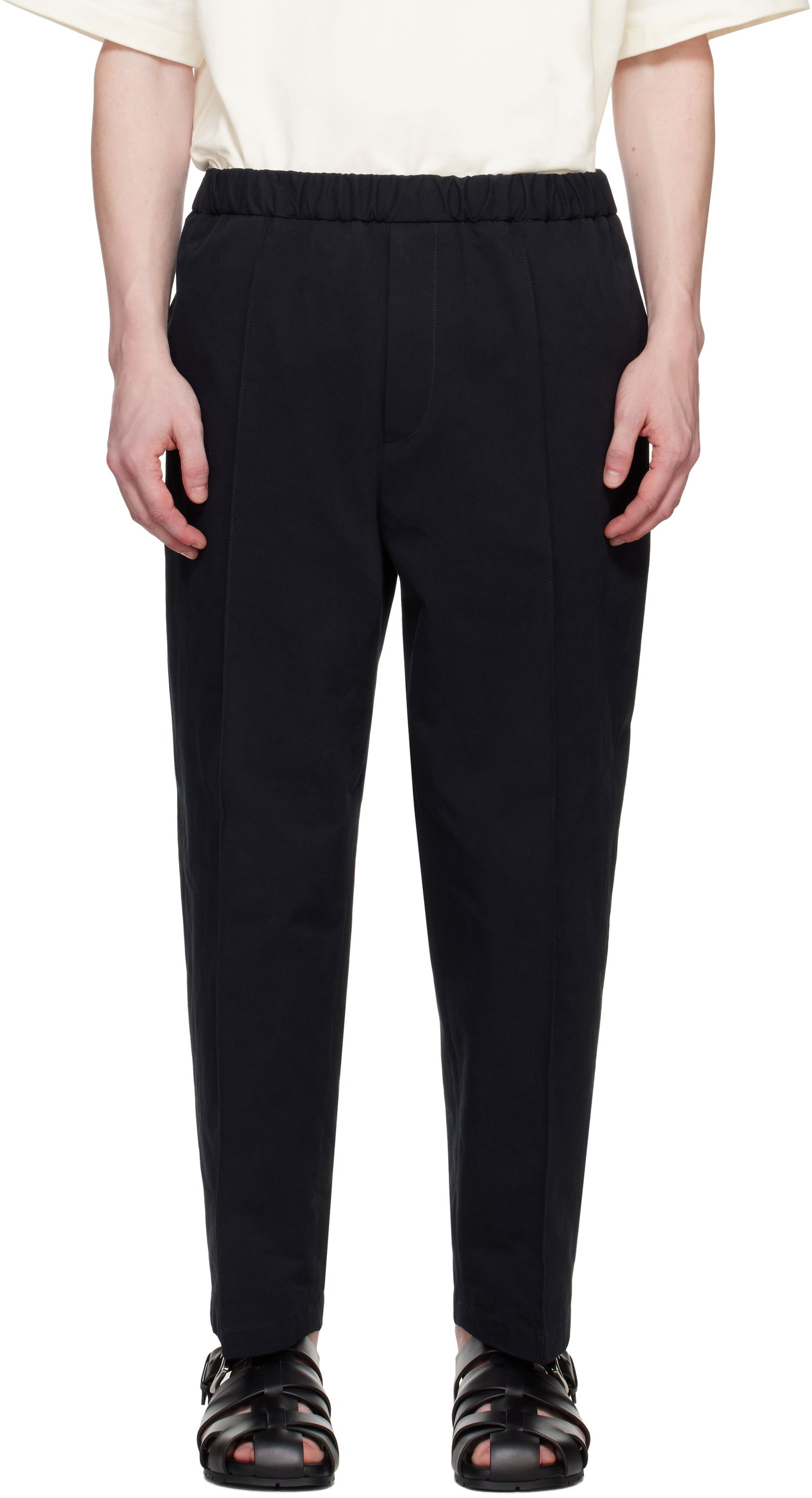 Nohavice Jil Sander Jil Sander Tapered Trousers Čierna | J21KA0012_J45286, 0