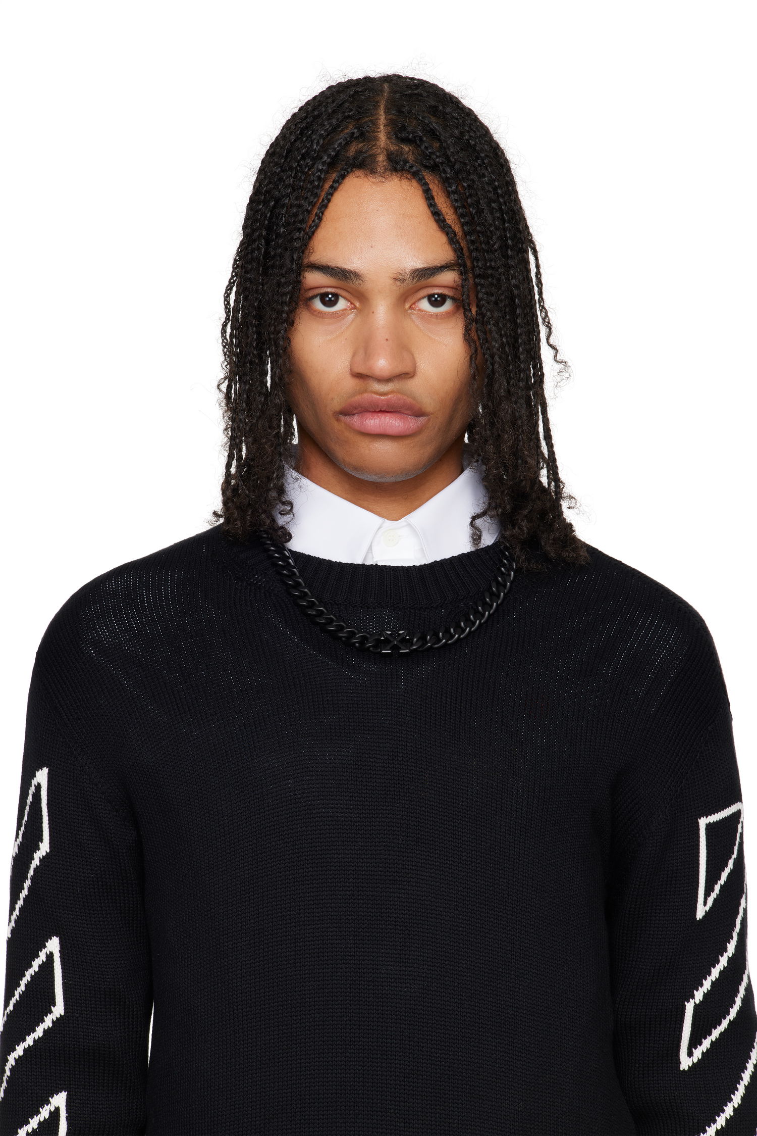 Náhrdelník Off-White Off-White Arrow Chain Necklace Čierna | OMOB15MC99MET0011000, 1