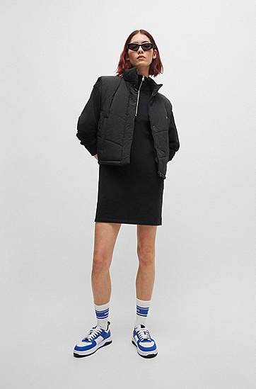 Sveter BOSS HUGO Zip-Neck Terry Dress Čierna | 50520105, 1