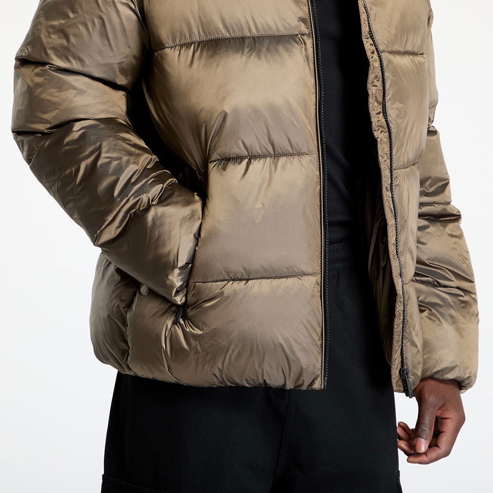 Jeans Two Tone Puffer Jacket